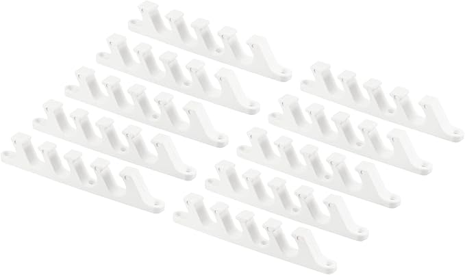 PATIKIL Chaise Adjustment Bracket, 10 Pack 5 Position Lawn Furniture Multi Position Back Support Adjuster for Outdoor Lounge Patio, White