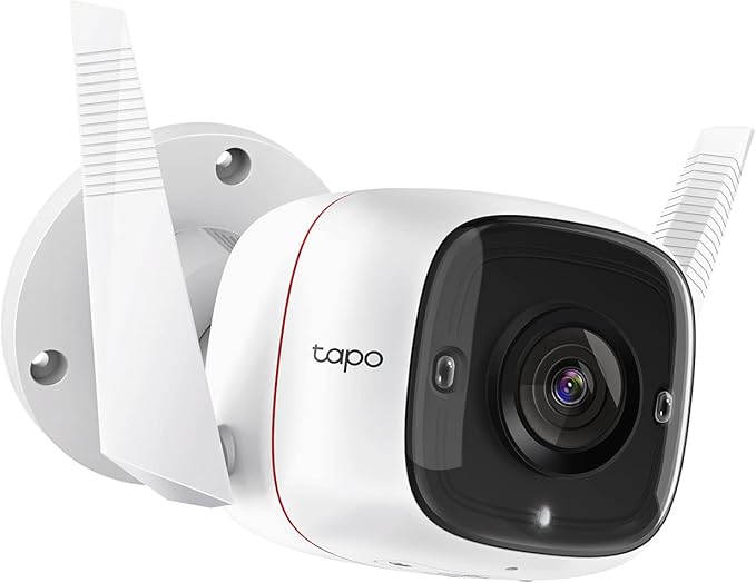 Tapo 2K Security Camera Outdoor Wired, IP66 Weatherproof, Motion/Person Detection, Built-in Siren w/Night Vision, Cloud/SD Card Storage, 2-Way Audio, Works w/Alexa & Google Assistant C310