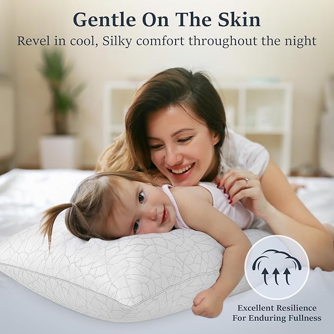 COZSINOOR Bed Pillows Queen Size - Cooling Breathable Premium Down Alternative Pillows Set of 2 for Side, Back, and Stomach Sleepers Hotel Quality Fluffy Soft Microfiber Fill Skin-Friendly