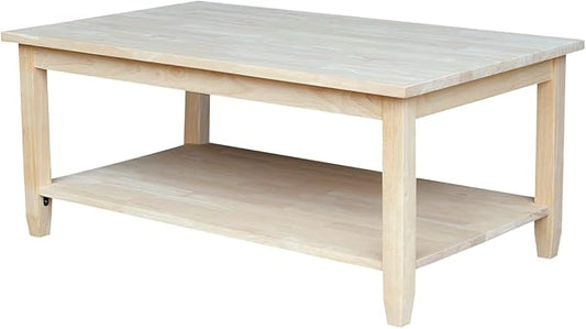 IC INTERNATIONAL CONCEPTS Solano Coffee Table Unfinished