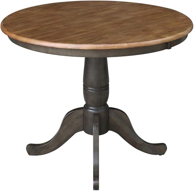 International Concepts 36" Solid Wood Table with 2 San Remo Chairs in White/Gray