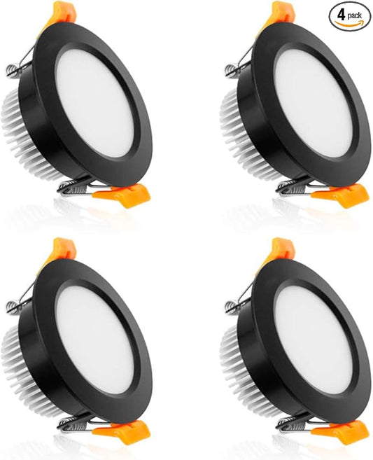 YGS-Tech 2 Inch LED Recessed Lighting, Dimmable Downlight 3W(35W Halogen Equivalent), CRI80, 4000K Natural White Ceiling Light with LED Driver(4 Pack)