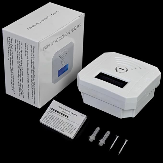 Carbon Monoxide Detector,Portable Smart CO Alarm with LCD Display and Sound Warning,CO Monitor Alarm Detector for Home、RV,Battery Powered