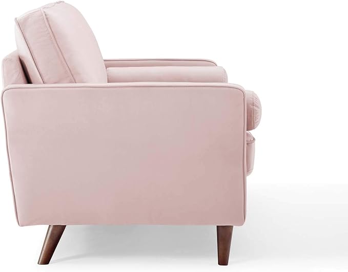 Modway Valour Performance Velvet Loveseat, Pink Valour Performance Velvet Loveseat