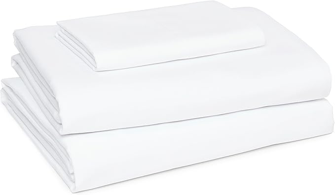 Amazon Basics Lightweight Microfiber Comforter Set, 5-Piece, Bed-in-A-Bag, Twin/Twin XL, Green Floral