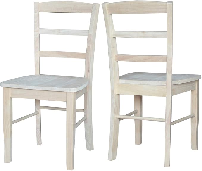 International Concepts 42" Dual Drop Leaf 2 Madrid Chairs Dining Table, Unfinished
