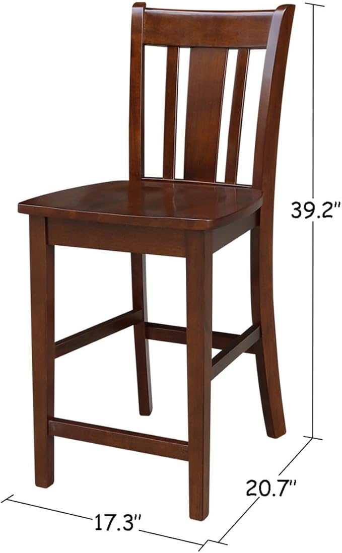 IC INTERNATIONAL CONCEPTS 30x48 Counter Height Dining Table with 4 Counter Height Stools in Espresso