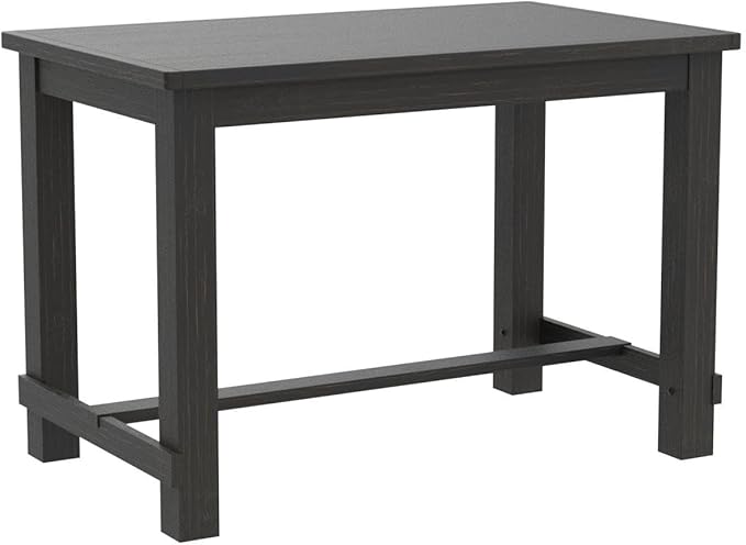 Roundhill Furniture Lotusville Antique Rectangular Wood Bar Height Dining Table