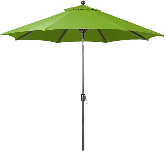 Galtech Deluxe Auto Tilt Market Umbrella, 7.5ft - Outdoor Patio, Deck, Pool, Backyard Stand Alone Umbrella - Octagon, Heavy Duty w/Bronze Frame & Sunbrella Fabric (Gingko)