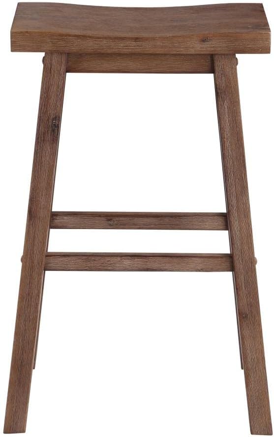 Boraam Sonoma Backless Saddle Bar Stool - Barnwood Wire-Brush