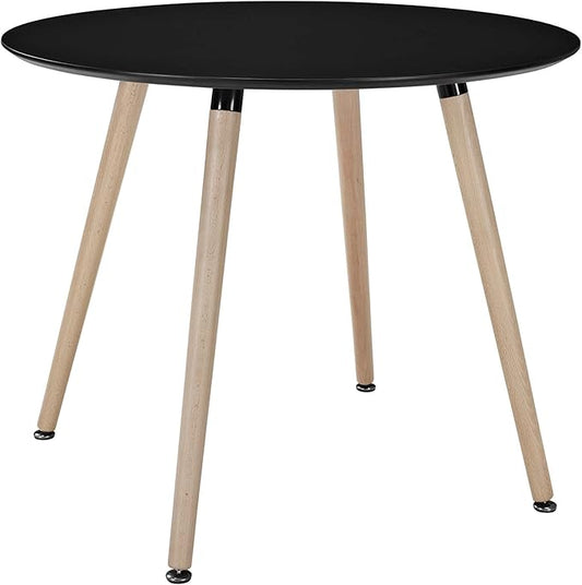 Modway Track 36" Contemporary Modern Round Kitchen and Dining Room Table in Black