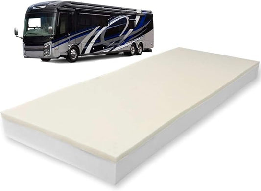 Foamma 8” x 28” x 75” Camper/RV Travel Memory Foam Bunk Mattress Replacement, Made in USA, Comfortable, Travel Trailer, CertiPUR-US Certified, Cover Not Included