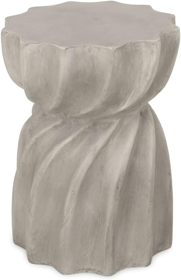 Richie Indoor Contemporary Lightweight Concrete Accent Side Table