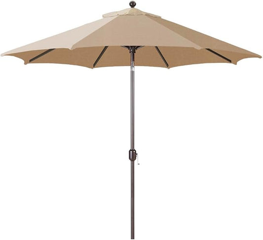 Galtech Octagon Patio Umbrella 7.5 FT Market with Deluxe Auto Tilt Mechanism, Outdoor Umbrella for Deck Pool Backyard (7.5-FT Antique Bronze Frame Sunbrella: Cocoa)