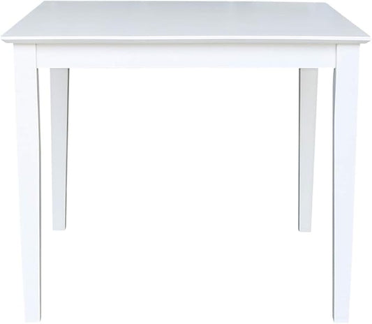 International Concepts Solid Wood Top Height Dining Table, White