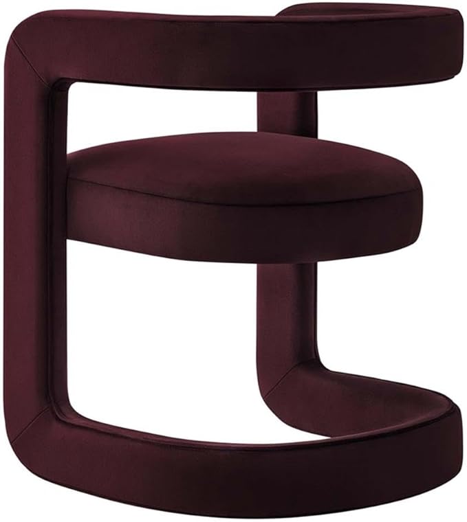 Modway Winslow Stain-Resistant Performance Velvet Accent Chair in [Color]- Open Back Barrel Armchair - Versatile Upholstered Dining Chair - Cozy Reading Chair