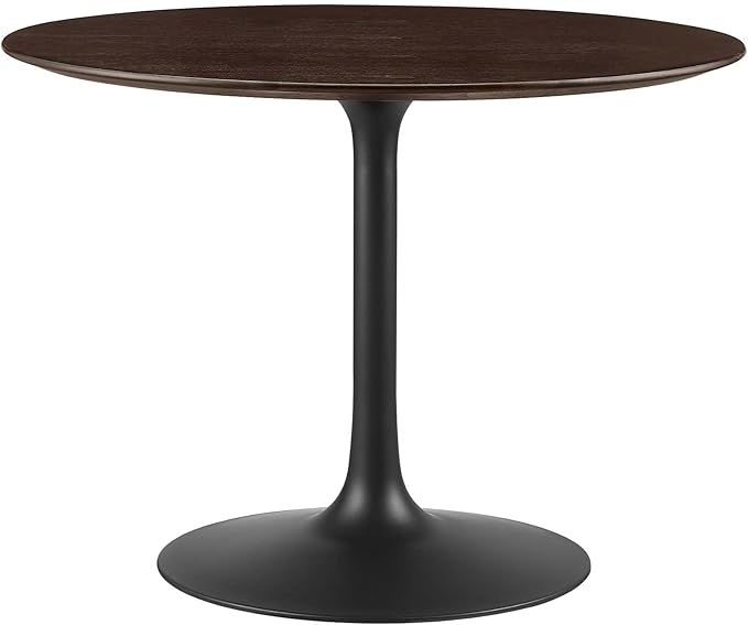 Modway Lippa Dining Table, 40", Black Cherry Walnut