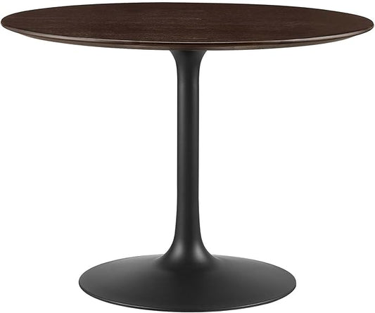 Modway Lippa Dining Table, 40", Black Cherry Walnut