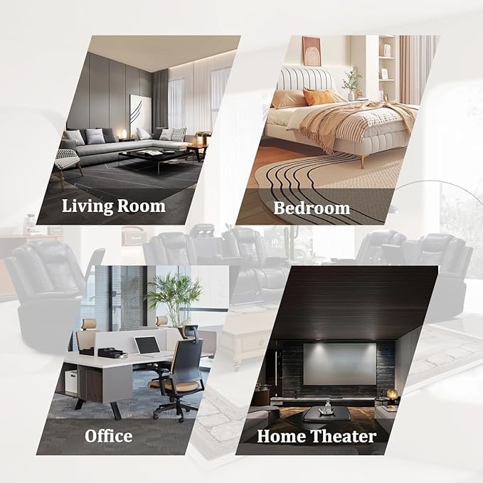 Breathing Leather Power Reclining Sofa, Living Room Furniture with 2 Recliners, 3 Seater Leather Couch with Flip-Down Table/USB Charging for Office/Home Theater (Black, 3-Seat Sofa)