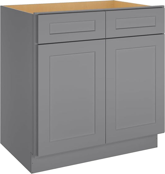 LOVMOR Kitchen Sink Base Cabinet, Unassembled Cabinet, Single Sink Storage Unit, Large Capacity, 24" D*33" W*34-1/2"H