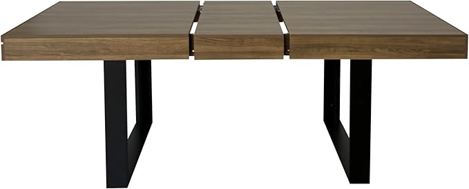 KEIKI 62.99'' to 78.7'' Extendable Dining Table, Modern Farmhouse Expandable Kitchen Table for 6-10 People, Large Wooden Conference Table