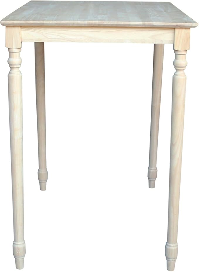 IC INTERNATIONAL CONCEPTS Solid Wood Top Table - Turned Legs