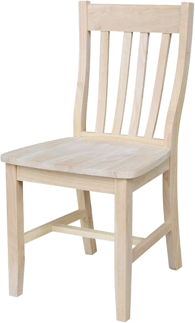 IC INTERNATIONAL CONCEPTS 30" Round Top Solid Wood Pedestal Table with 2 Dining Chairs in Unfinished