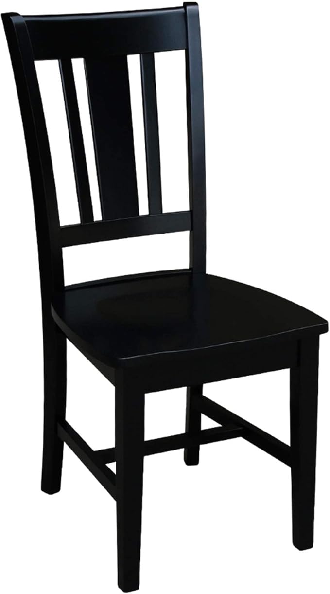 International Concepts 36" Round Top Pedestal Table - With 2 San Remo Chairs, Black