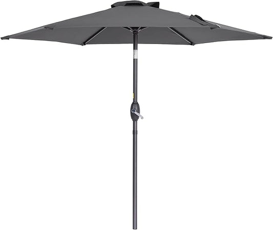 7.5ft Outdoor Umbrella Patio Umbrella,2-Year-Non-Fading,Table Market Patio Umbrella with Push Button Tilt and Crank,for Pool, Deck, Garden,Backyard
