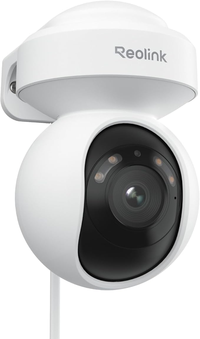 REOLINK 4K PoE Security Outdoor IP Camera with 355° Pan & 50° Tilt, Color Night Vision for Home Surveillance, Auto Tracking, Smart Detection, Two-Way Talk, 24/7 Recording, E1 Outdoor SE PoE