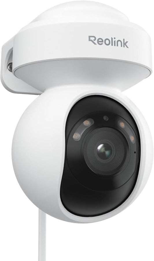 REOLINK 4K PoE Security Outdoor IP Camera with 355° Pan & 50° Tilt, Color Night Vision for Home Surveillance, Auto Tracking, Smart Detection, Two-Way Talk, 24/7 Recording, E1 Outdoor SE PoE