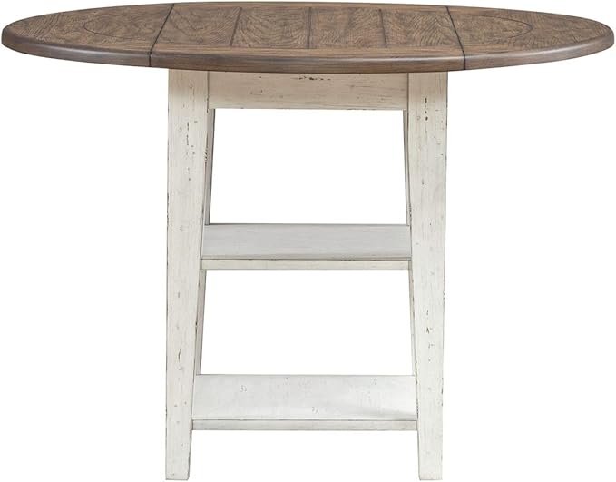 Liberty Furniture Al Fresco Drop Leaf Table for Dining Room - Graphite & Whitestone