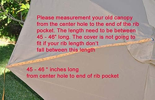 BELLRINO DECOR Replacement STRONG & THICK Patio Umbrella Canopy Cover for 7.5 ft 6 Ribs (Canopy Only) - ROYAL BLUE