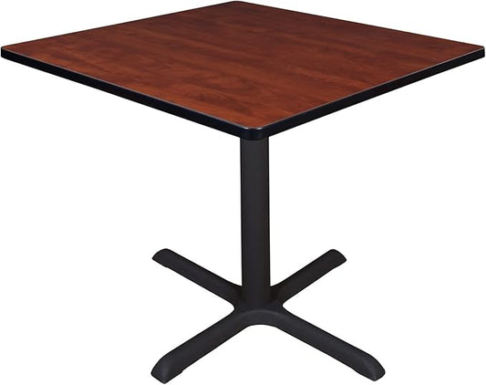 Regency Cain Large 42 in. Square X-Base Breakroom Table- Cherry