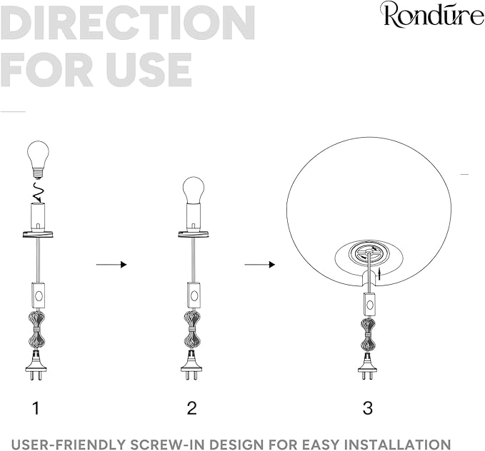 RONDURE 11.6" Modern Ceramic Table Lamp, Modern Bedside Lamps for Bedroom, Living Room and Nightstand, White Translucent Ceramic Shade, Warm Ambient Lighting, Home Decor
