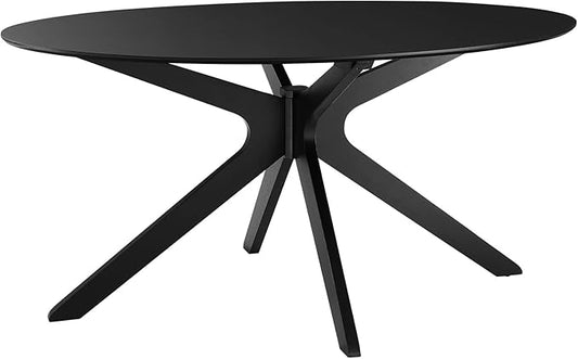 Modway EEI-5512-BLK-BLK Traverse 63" Oval Dining Table, Black Black