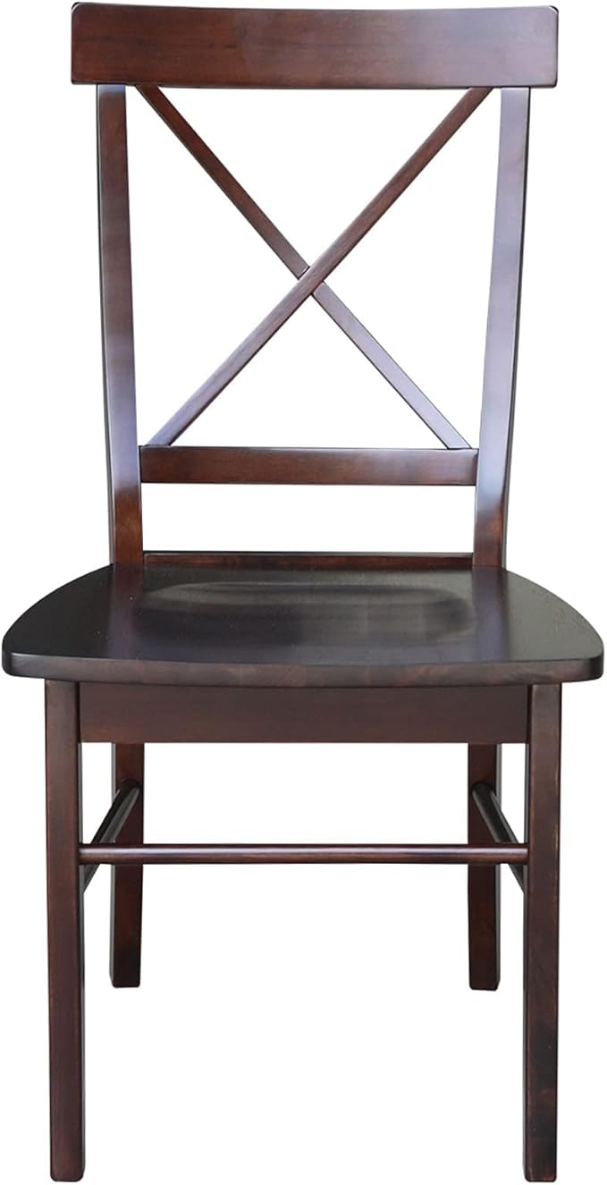 IC INTERNATIONAL CONCEPTS 36" Square Dual Drop Leaf Table with 2 X-Back Chairs