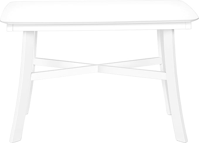 Monarch Specialties I 1323 Dining Table, 48" Rectangular, Small, Kitchen, Dining Room, White Veneer, Wood Legs, Transitional