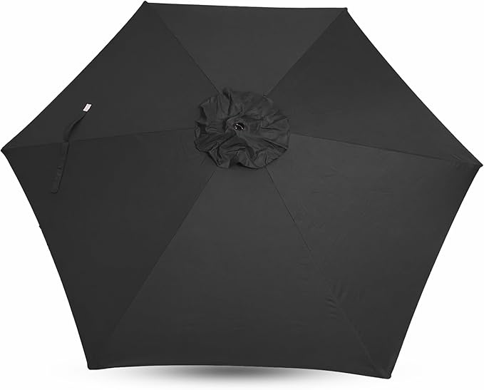 Sfmora 9ft Patio Umbrella Replacement Canopy for 6 Ribs, Outdoor Umbrella Canopy ONLY, Market Umbrella Top, Water-Resistant & UV-Protective