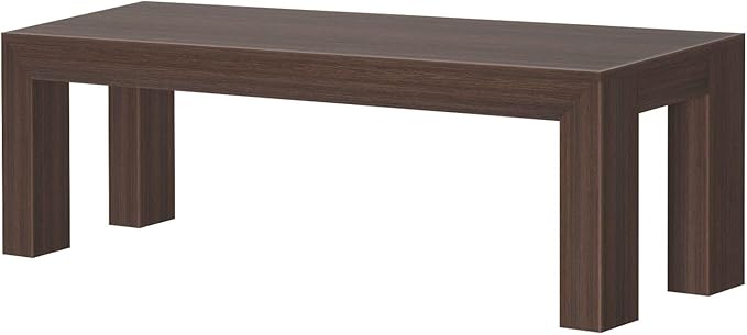 Plank+Beam 60 Inch Dining Bench for Dining Room, Table, and Entryway - Solid Wood, Walnut Wirebrush Finish