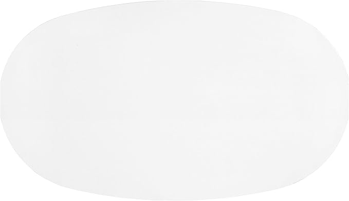 Homes: Inside + Out Elara Modern 54-inch Oval Dining Table with Fluted Pedestal Base, Seats up to 4, for Home Kitchen, Living Room, Glossy White