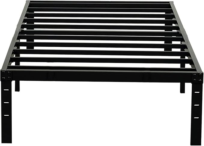 Twin XL Bed Frames, Heavy Duty Metal Frame with Steel Slats Support, No Box Spring Needed, 16 Inch High Platform with Storage, Non-Slip and Noise-Free