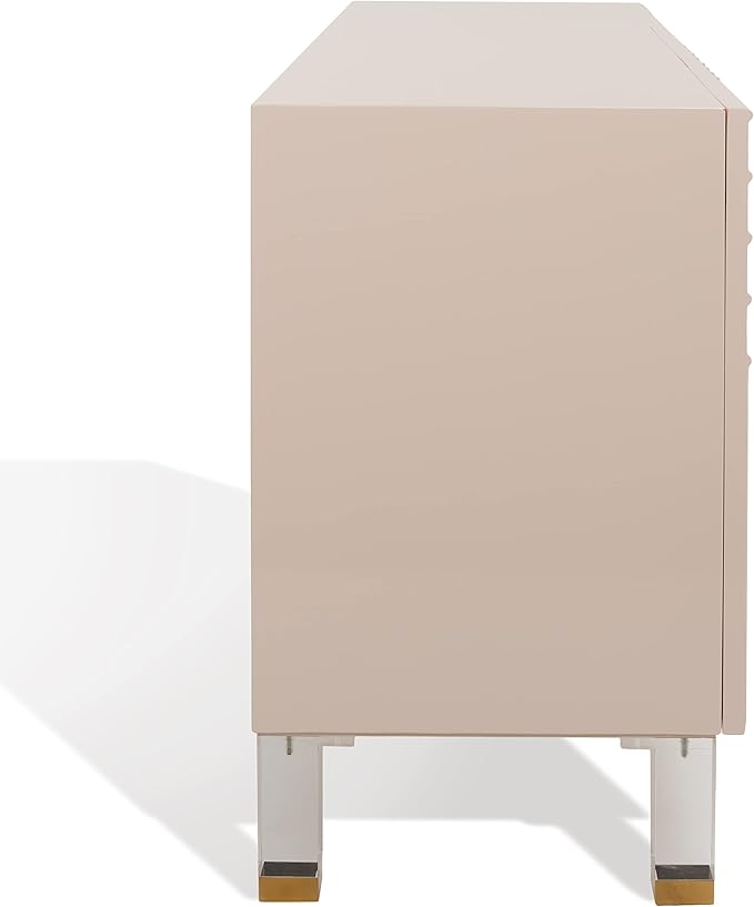 Safavieh Couture Home Saturn-Art Deco-Light Pink Acrylic 3-door Sideboard