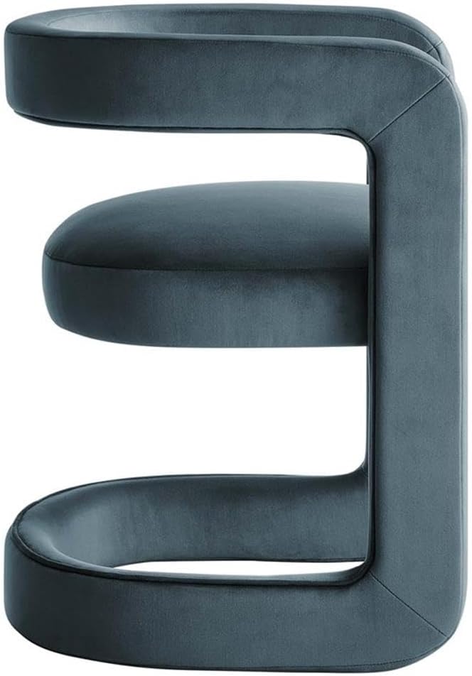Modway Winslow Stain-Resistant Performance Velvet Accent Chair in [Color]- Open Back Barrel Armchair - Versatile Upholstered Dining Chair - Cozy Reading Chair