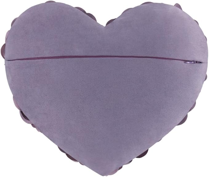 JWH Heart Flower Throw Pillow Covers Decorative Floral Shaped Accent Cushion Soft Pillowcase for Sofa Couch Living Room Bed Chair 14x16 Inches Lavender Purple