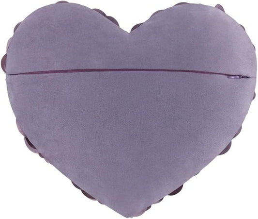 JWH Heart Flower Throw Pillow Covers Decorative Floral Shaped Accent Cushion Soft Pillowcase for Sofa Couch Living Room Bed Chair 14x16 Inches Lavender Purple