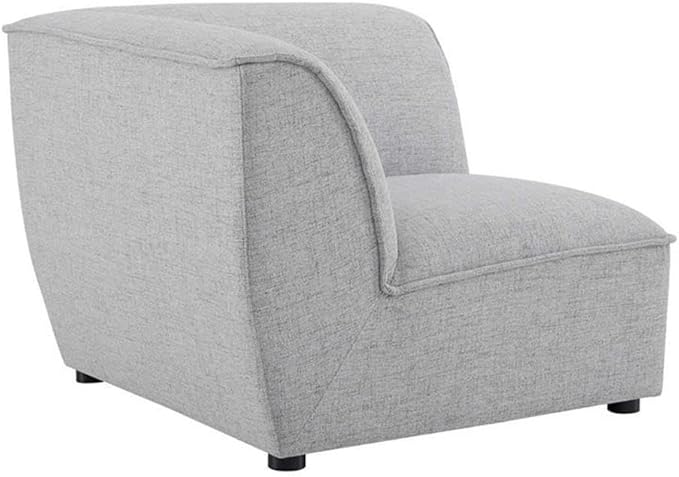 Modway Comprise Fabric Upholstered Sectional, Corner Chair, Light Gray