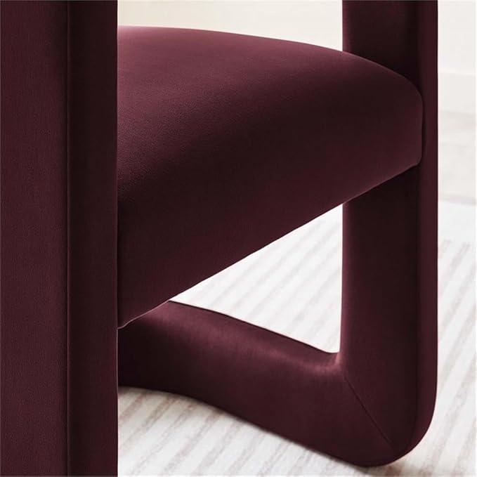 Modway Winslow Stain-Resistant Performance Velvet Accent Chair in [Color]- Open Back Barrel Armchair - Versatile Upholstered Dining Chair - Cozy Reading Chair