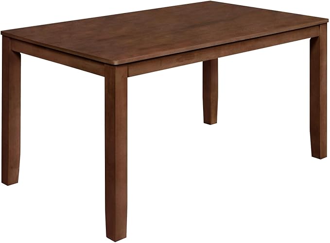 New Classic Furniture Pascal 59 in. Rectangle Wood Dining Table, Walnut