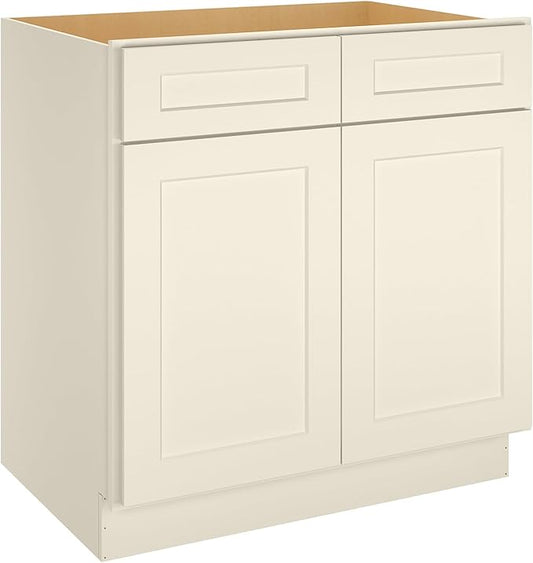LOVMOR Kitchen Sink Base Cabinet, Unassembled Cabinet, Single Sink Storage Unit, Large Capacity, 24" D*33" W*34-1/2"H